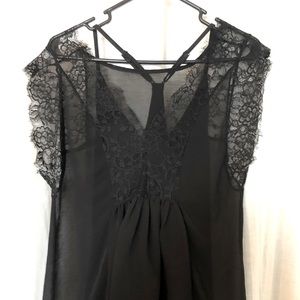 Black lace top